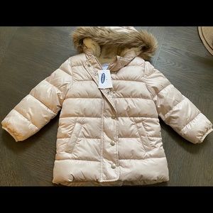 Old Navy Faux Fur Hooded Puffer Jacket